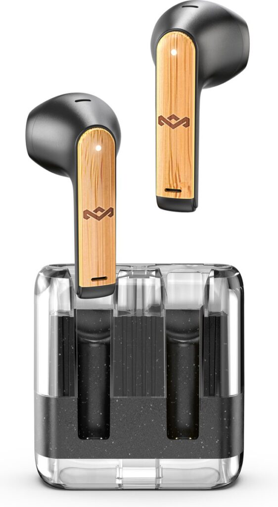 House of Marley Zion Draadloze Oordopjes – Oortjes Draadloos – Bluetooth - Met Oplaadcase – 16 uur Speeltijd – Duurzaam en Lichtgewicht Ontwerp – USB C – Zwart