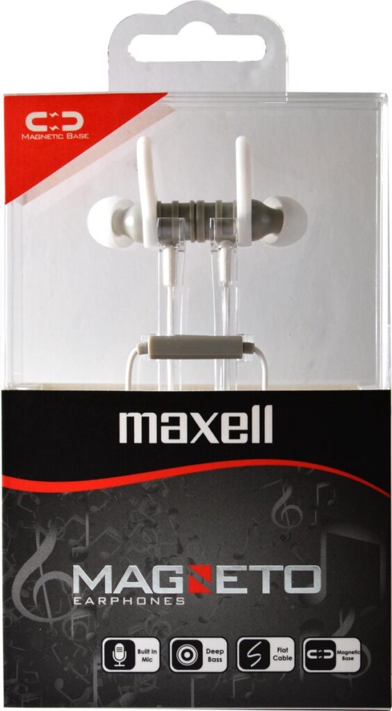 Maxell Mageto Earphone kleur Wit - Grijs