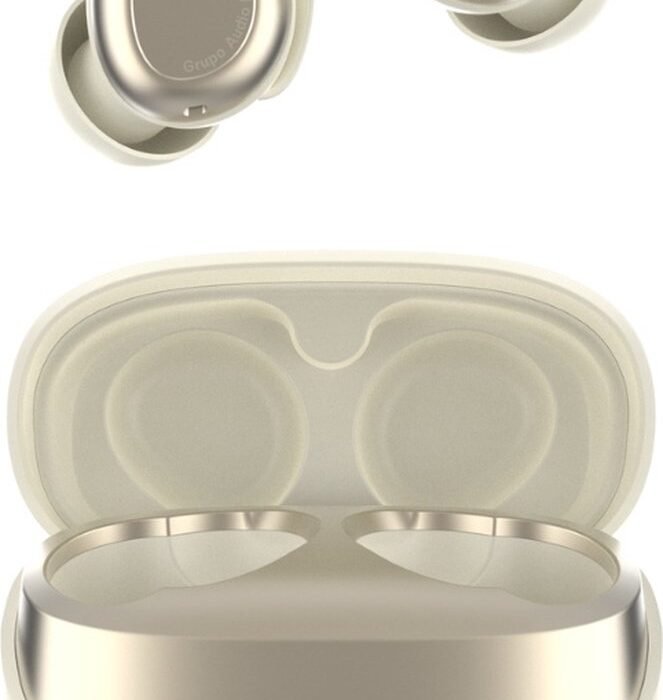 pocobob® Z draadloze oortjes - Wit Goud Beige - bluetooth oordopjes - kleine oordopjes - in ear oortjes - met microfoon - ook voor slapen - Met pocobob APP voor je smartphone