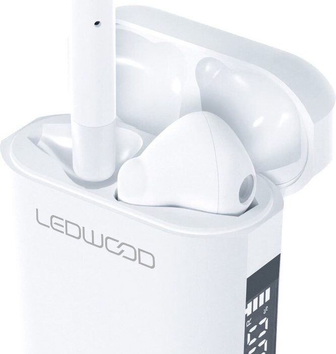 LEDWOOD LD-APOLLO-S-WHI - TWS earphones, oplaadcase, wit