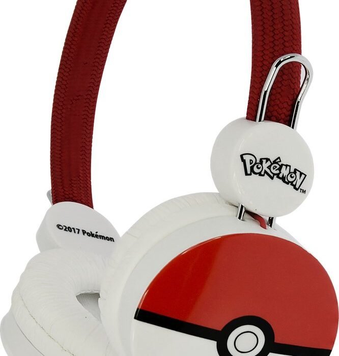Pokémon Pokéball symbool - kinder koptelefoon - volumebegrenzing - verstelbaar (3-8j)