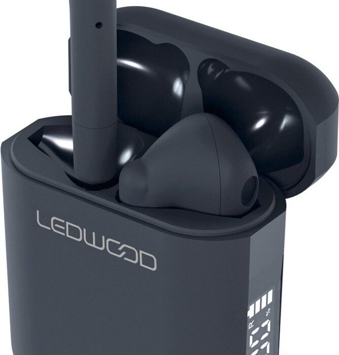 LEDWOOD LD-APOLLO-S-BLK - TWS earphones, oplaadcase, zwart