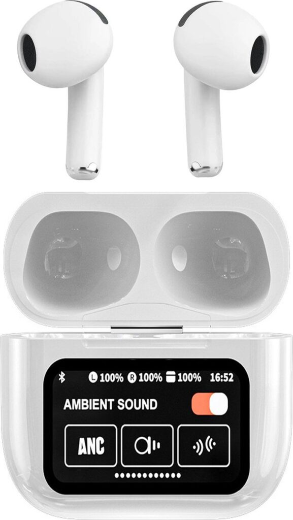 Draadloze Oordopjes met Noise Cancelling - In-Ear Oortjes Draadloos - Touchscreen Scherm - Oplaadcase - Draadloze Oordopjes