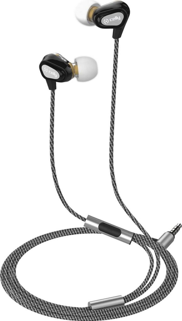 Stereo Dual Driver Oordopjes UP800 , Zwart - Kunststof - Celly