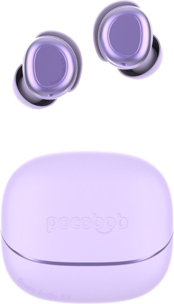 pocobob® Z draadloze oortjes - Purple Amatista - bluetooth oordopjes - kleine oordopjes - in ear oortjes - met microfoon - ook voor slapen - Met pocobob APP voor je smartphone