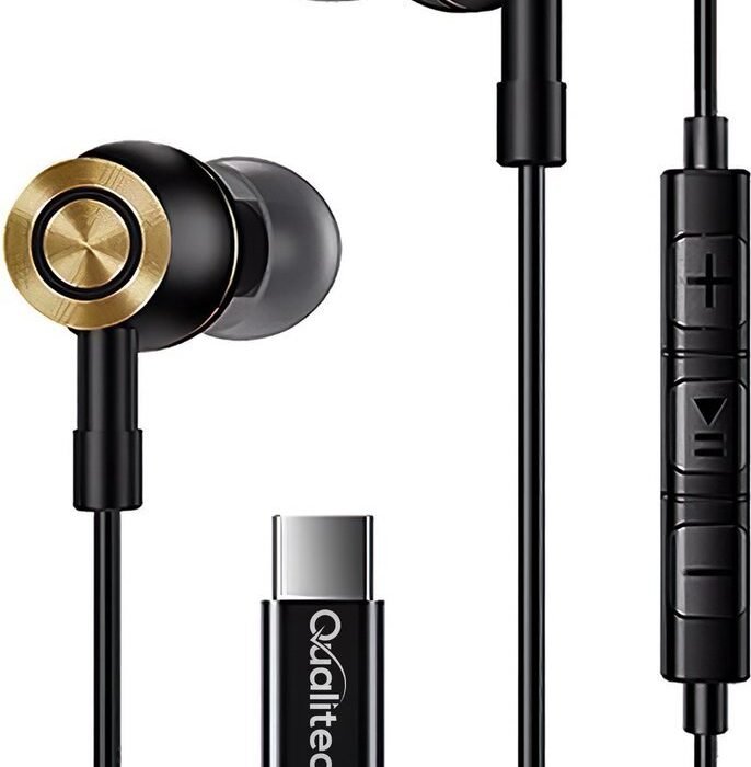Qualitech Oortjes met Draad - Oordopjes met Microfoon - USB C
