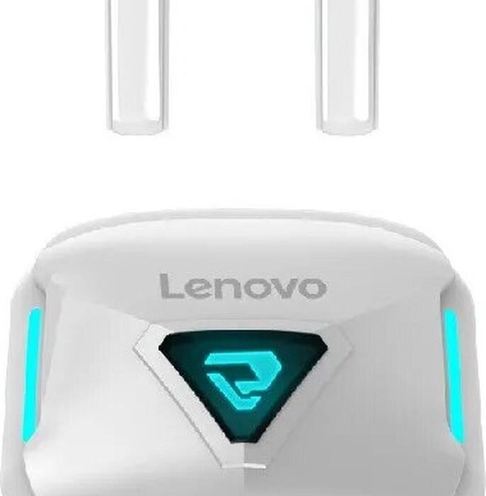 Lenovo - TG132 - Bluetooth 5.3 - Draadloze oordopjes - Ergonomisch - Noise-cancelling - Waterbestendig - Sport - Gamen - Reizen - Wit