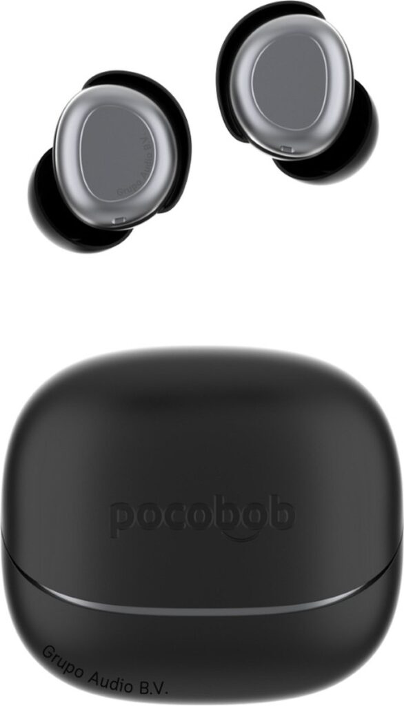 pocobob® Z draadloze oortjes - Black Deep Grey - bluetooth oordopjes - kleine oordopjes - in ear oortjes - met microfoon - ook voor slapen - Met pocobob APP voor je smartphone