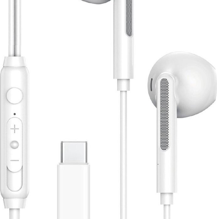 Oortjes met Draad - USB-C Aansluiting - In-Ear Oordopjes met Draad - Bedrade Oortjes - Oortjes met Draad en Microfoon