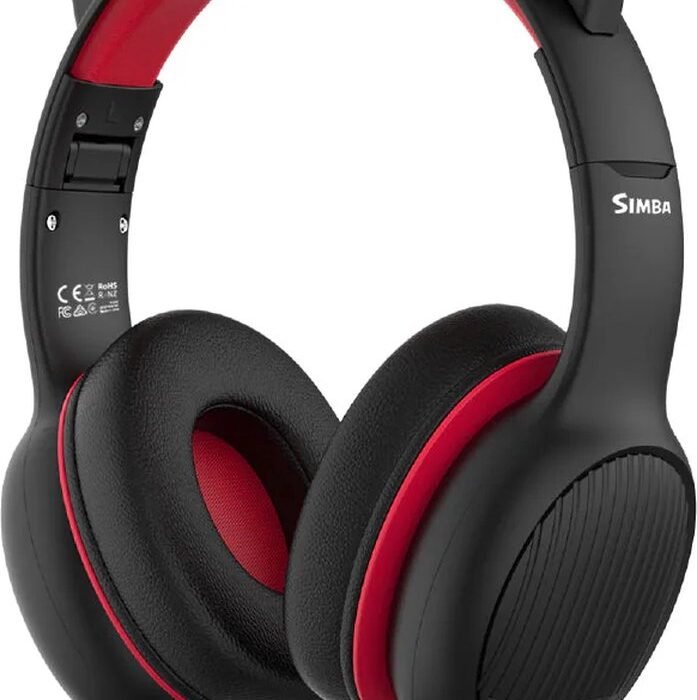 ProMate® Kinderhoofdtelefoon, On-Ear Opvouwbare Bedrade Headset met Veilige Volumebegrenzing tot 85dB, 3.5mm AUX Deelpoort, 1.2m Klitvrije AUX-kabel, Afneembare Kattenoren en Zachte Oorkussens Universeel voor Tablet, SmartPhone, Laptop, Simba Onyx