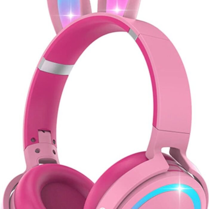 Draadloze koptelefoon Konijn- voor Meisjes en Volwassenen - Bluetooth - Roze