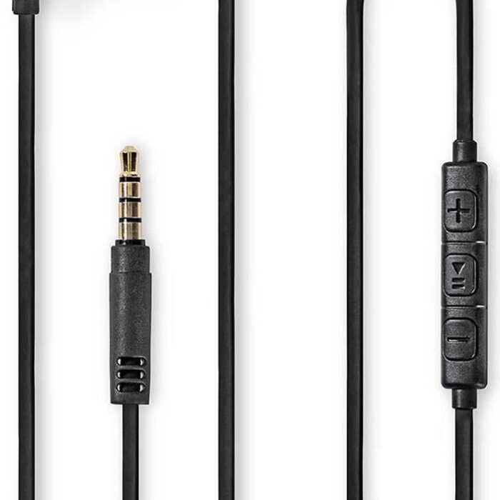 Nedis Bedrade Koptelefoon - 3,5 mm - Kabellengte: 1.20 m - Ingebouwde microfoon - Volumebediening - Zilver / Zwart