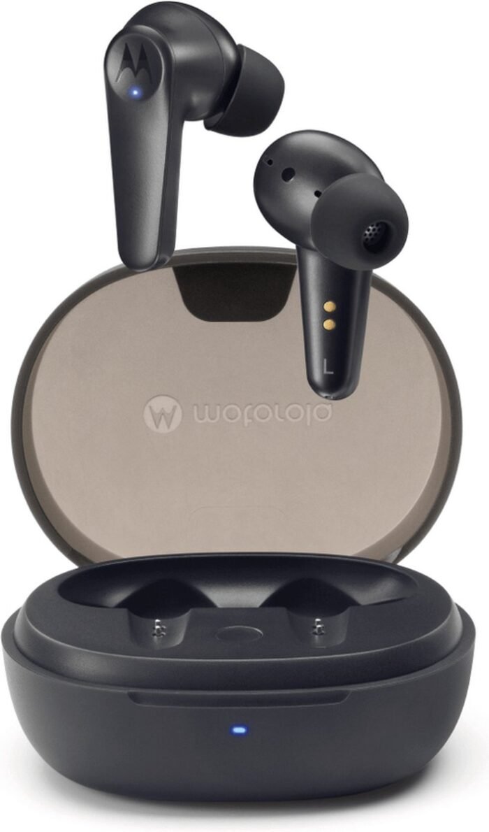 Motorola Moto Buds 600 ANC - Draadloze Oordopjes met Actieve Ruisonderdrukking - Bluetooth Oordopjes In-Ear met Oplaadcase - Zwart
