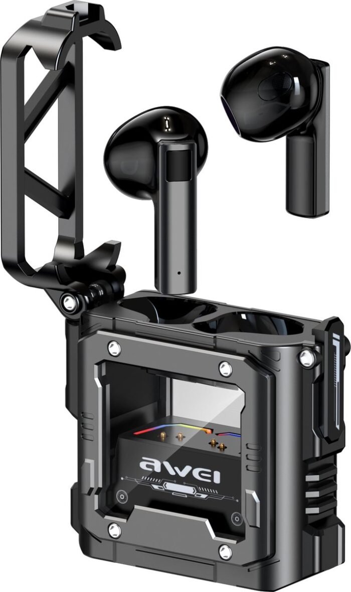 Awei - Bluetooth Oordopjes T63 - Headset In-Ear - Bluetooth 5.3 Earbuds - Tempered Glass Case