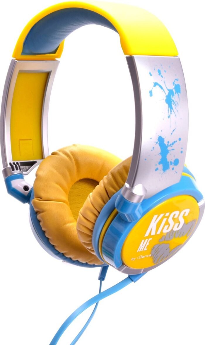 iDance Kiss Me KM 300 Blauw, Zilver, Geel Supraaural Hoofdband