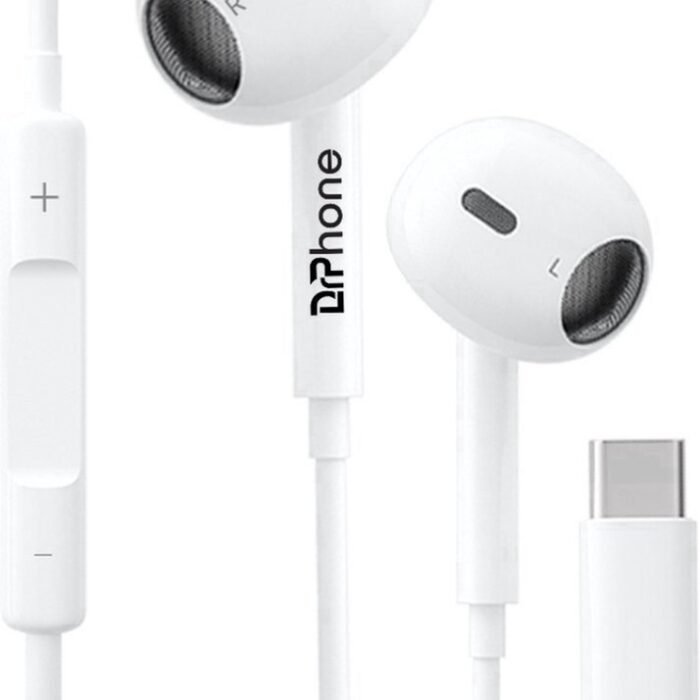 DrPhone HiFi4 PRO2 - USB-C Oordopjes – Microfoon – DAC - Oordoppen met Volume Controle - Geschikt voor Huawei / Samsung – Wit