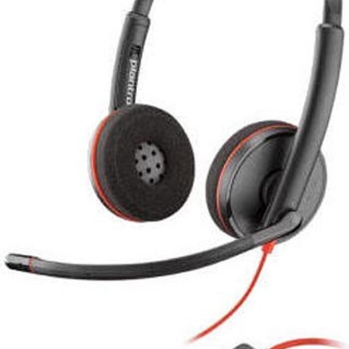 Poly Blackwire C3220 - Koptelefoon USB-A - Zwart, Rood