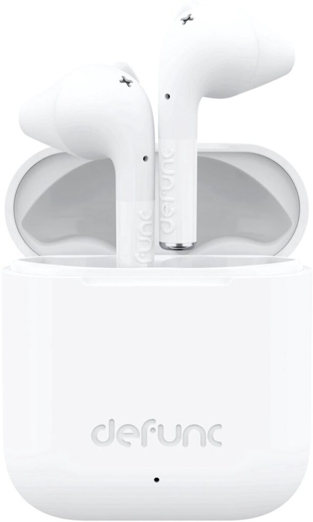 Defunc True Go Slim oordopjes draadloos In-ear Bluetooth oortjes earbuds WIT Sport draadloze oplaadcase