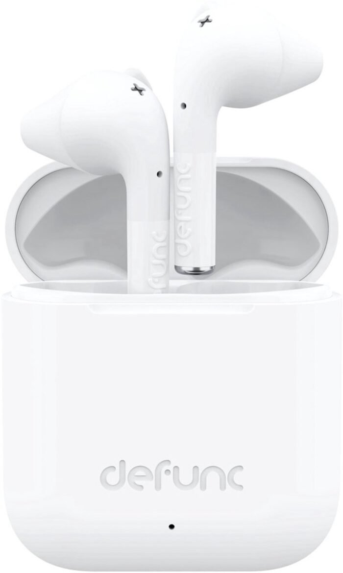 Defunc True Go Slim oordopjes draadloos In-ear Bluetooth oortjes earbuds WIT Sport draadloze oplaadcase