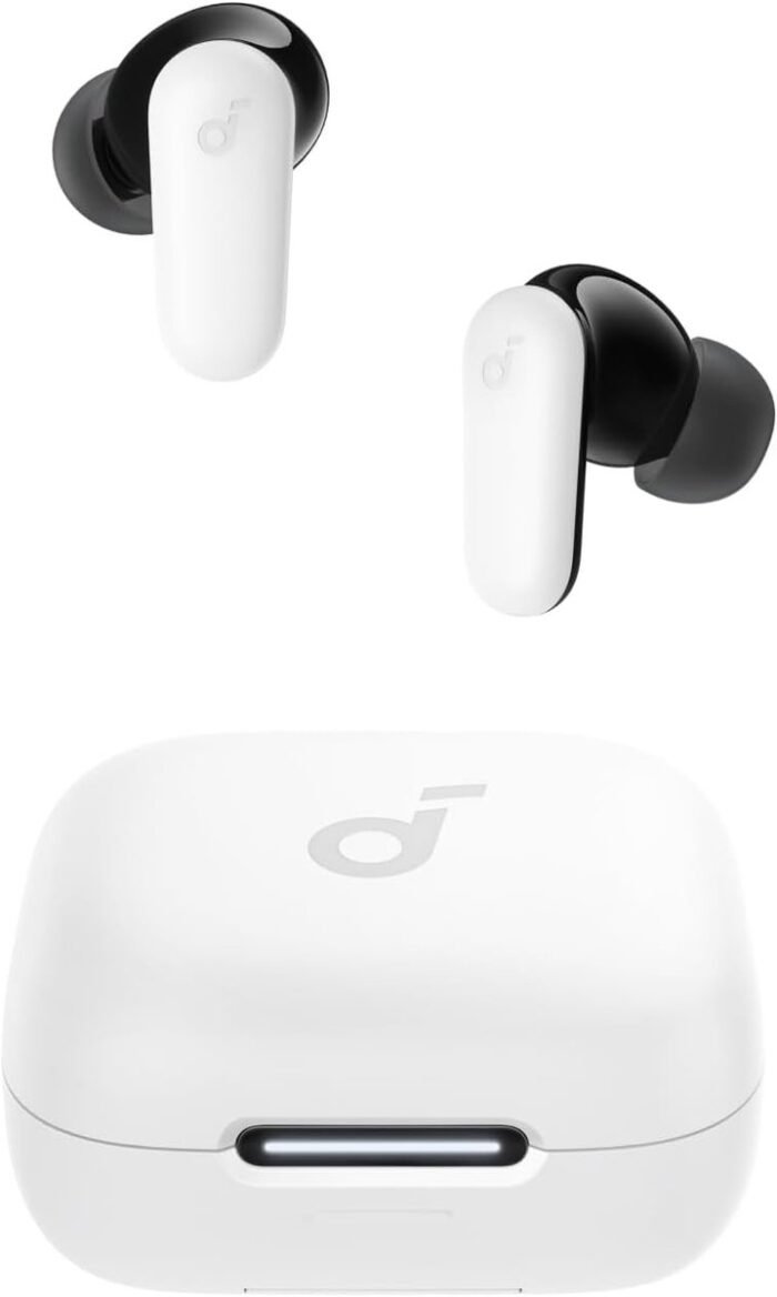 soundcore by Anker P30i Draadloze Oordopjes Wit - Earbuds - Active Noise Cancelling, Multipoint Connection, 45 uur accuduur, Bluetooth 5.4, IP54 spatwaterbestendig, Telefoonhouder