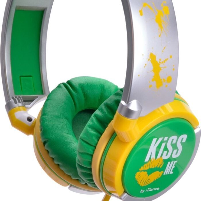iDance Kiss Me KM 200 Groen, Zilver, Geel Supraaural Hoofdband
