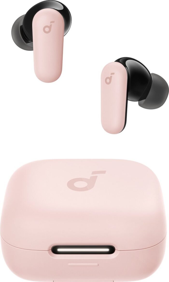 soundcore by Anker P30i Draadloze Oordopjes Roze - Earbuds - Active Noise Cancelling, Multipoint Connection, 45 uur accuduur, Bluetooth 5.4, IP54 spatwaterbestendig, Telefoonhouder
