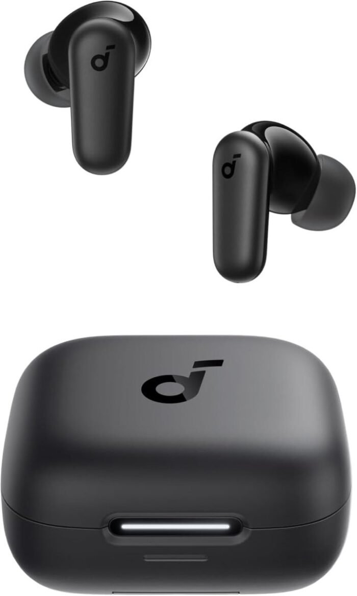 soundcore by Anker P30i Draadloze Oordopjes Zwart - Earbuds - Active Noise Cancelling, Multipoint Connection, 45 uur accuduur, Bluetooth 5.4, IP54 spatwaterbestendig, Telefoonhouder