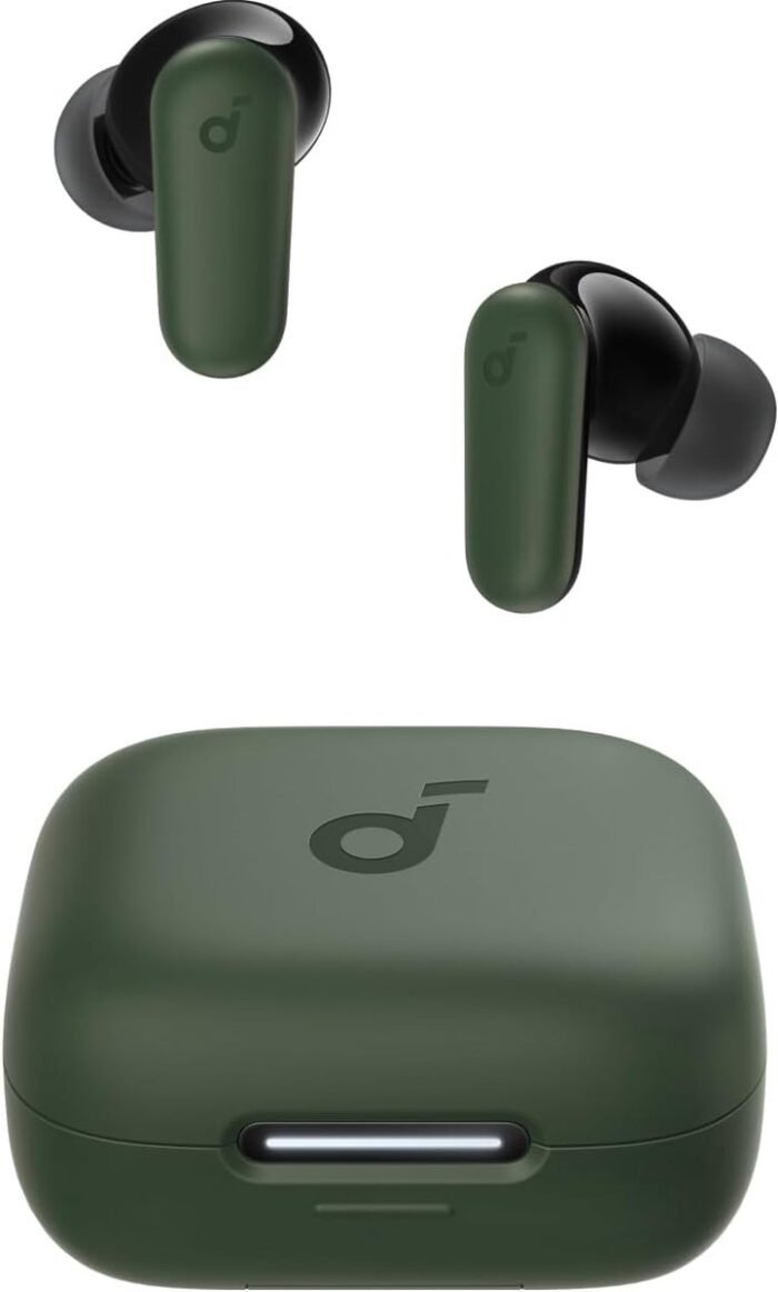 soundcore by Anker P30i Draadloze Oordopjes Groen - Earbuds - Active Noise Cancelling, Multipoint Connection, 45 uur accuduur, Bluetooth 5.4, IP54 spatwaterbestendig, Telefoonhouder