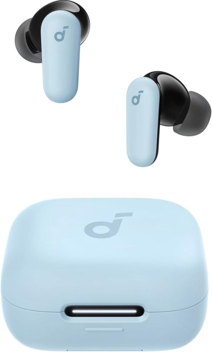 soundcore by Anker P30i Draadloze Oordopjes Blauw - Earbuds - Active Noise Cancelling, Multipoint Connection, 45 uur accuduur, Bluetooth 5.4, IP54 spatwaterbestendig, Telefoonhouder
