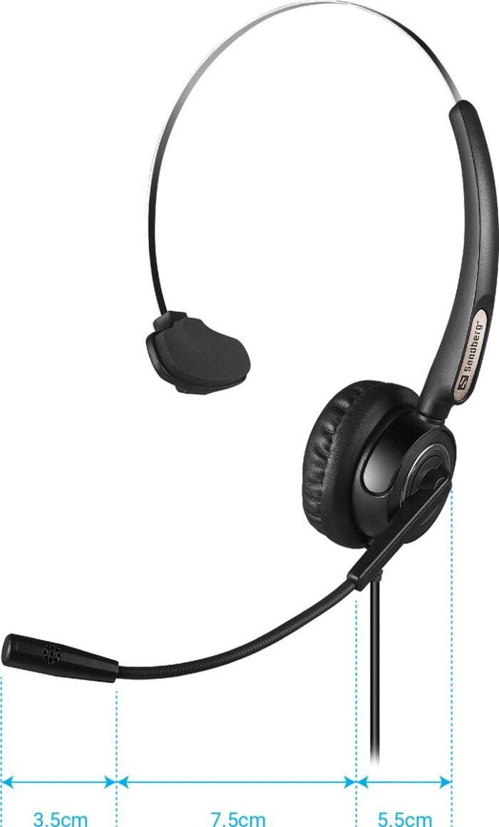 Sandberg 126-31 hoofdtelefoon/headset Bedraad Hoofdband Kantoor/callcenter USB Type-A Zwart