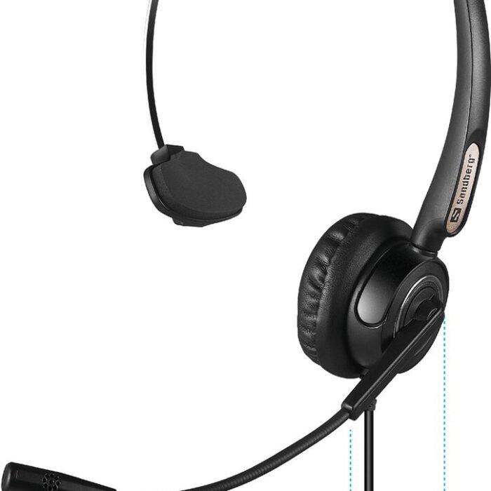 Sandberg 126-31 hoofdtelefoon/headset Bedraad Hoofdband Kantoor/callcenter USB Type-A Zwart
