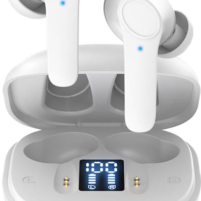 Otiume - Draadloze Oordopjes - Bluetooth Oordopjes - Wireless Earbuds - 32 uur speeltijd - Hi-Fi Sound - Wit