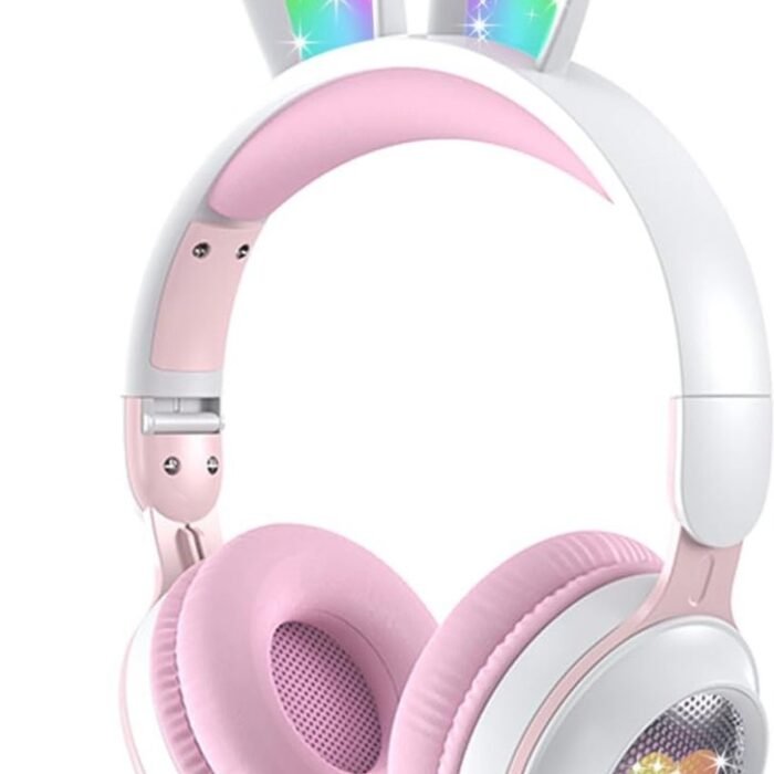Draadloze Kinderhoofdtelefoon met LED verlichting en Microfoon - Opvouwbaar met Volumelimiet