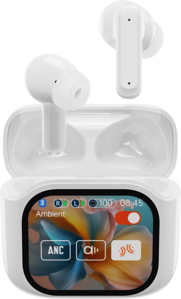 Volkano X-39 Touchscreen TWS Oordopjes - Geavanceerd Draadloos Geluid, Slimme Aanraakbediening & Stijlvol Design - True Wireless NC Earbuds - Stofdichheid, Plenswaterdicht - Wit