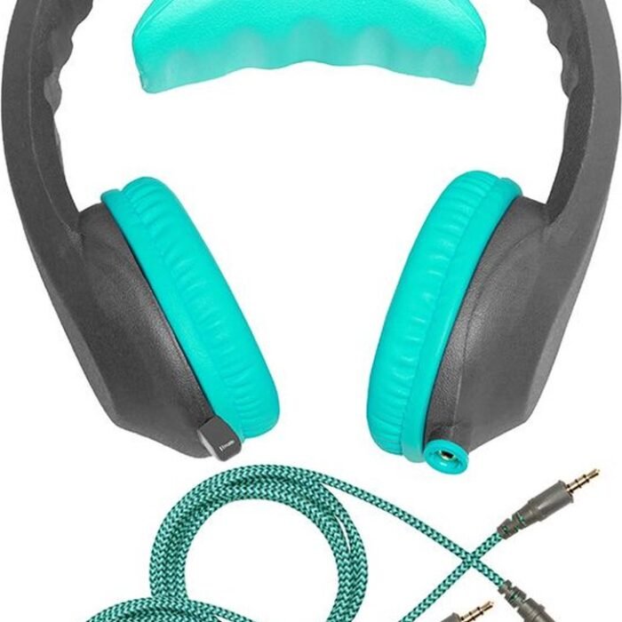 KidsCover EduFlex Aqua koptelefoon - Hoofdtelefoon met Volumebegrenzing - Bekend van school - Kinderkoptelefoon met microfoon - USB-C