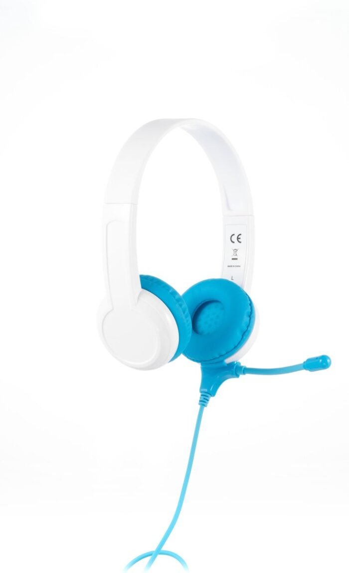 BuddyPhones StudyBuddy Blue - beam mic and extra audio cable