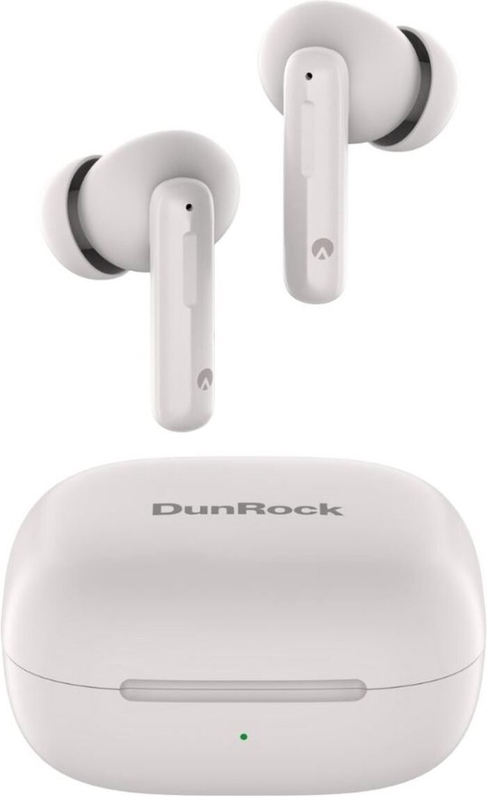 DunRock® Bubble - Sand gray wit - draadloze oordopjes met ANC noise cancelling - Bluetooth oortjes - Met DunRock App voor je smartphone