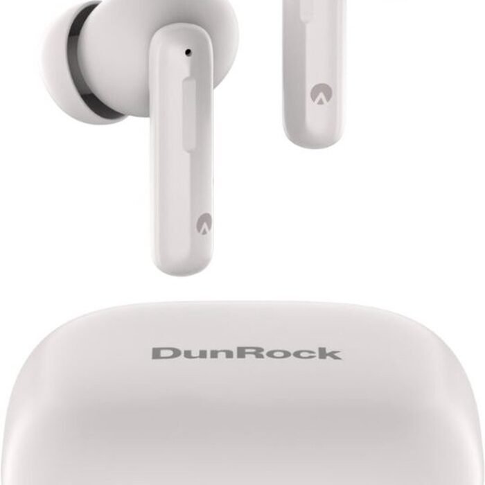 DunRock® Bubble - Sand gray wit - draadloze oordopjes met ANC noise cancelling - Bluetooth oortjes - Met DunRock App voor je smartphone