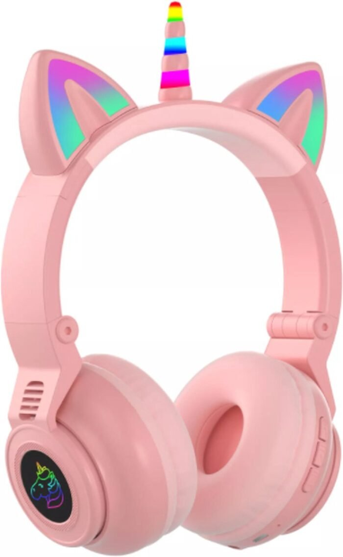 Mogi Products-Koptelefoon voor Kinderen-Eenhoorn-Unicorn-Hoofdtelefoon Kinderen -Kattenoortjes-Met Led-Kinder Headset-Bluetooth-Microfoon