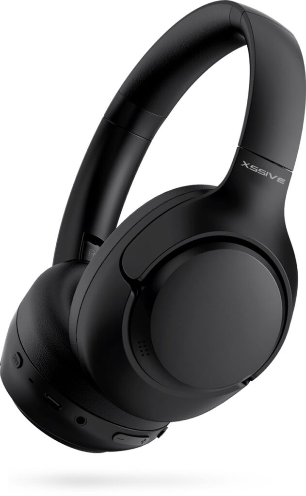 Draadloze Bluetooth Koptelefoon Noise Cancelling - Hybrid ANC - Bluetooth 5.3 - 60 Uur Batterij - Headset met Microfoon Noise Cancelling ENC - Koptelefoon met draad modus - Extra Bass - Equalizer App - Zwart