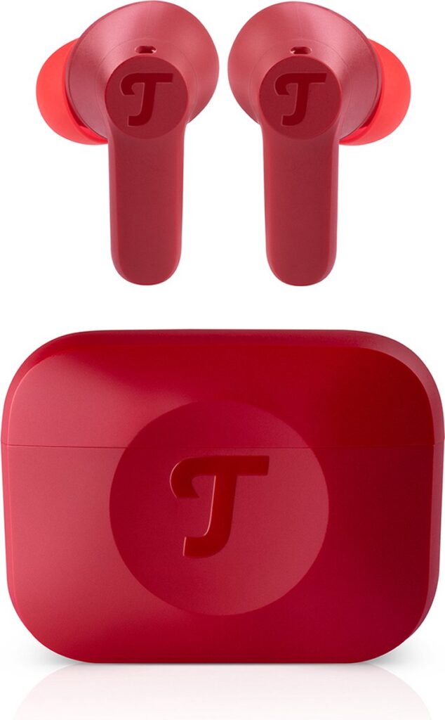 Teufel AIRY TWS 2 - In-ears - Oordopjes - Active Noise Cancelling - Oplaadcase - ruby red