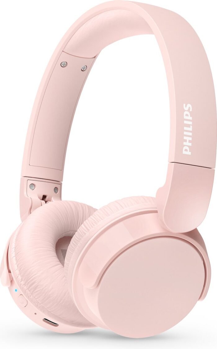 PHILIPS TAH4209 Lichtgewicht On Ear draadloze Bluetooth Headphones met Passive Noise Isolation - multipoint connectie - 55 uur afspeeltijd, natuurlijk geluid, heldere gesprekken, dynamische bass, 2 uur USB-laden - Roze