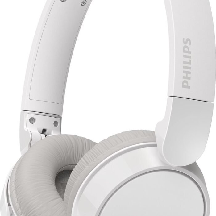 PHILIPS TAH3209WT Lightweight On Ear draadloze Bluetooth Headphones met Passive Noise Isolation - 25 uur afspeeltijd, natuurlijk geluid, heldere gesprekken, dynamische bass, 2 uur USB-laden - Wit