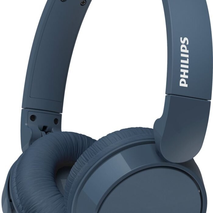 PHILIPS TAH4209 Lichtgewicht On Ear draadloze Bluetooth Headphones met Passive Noise Isolation - multipoint connectie - 55 uur afspeeltijd, natuurlijk geluid, heldere gesprekken, dynamische bass, 2 uur USB-laden - Denim Blauw