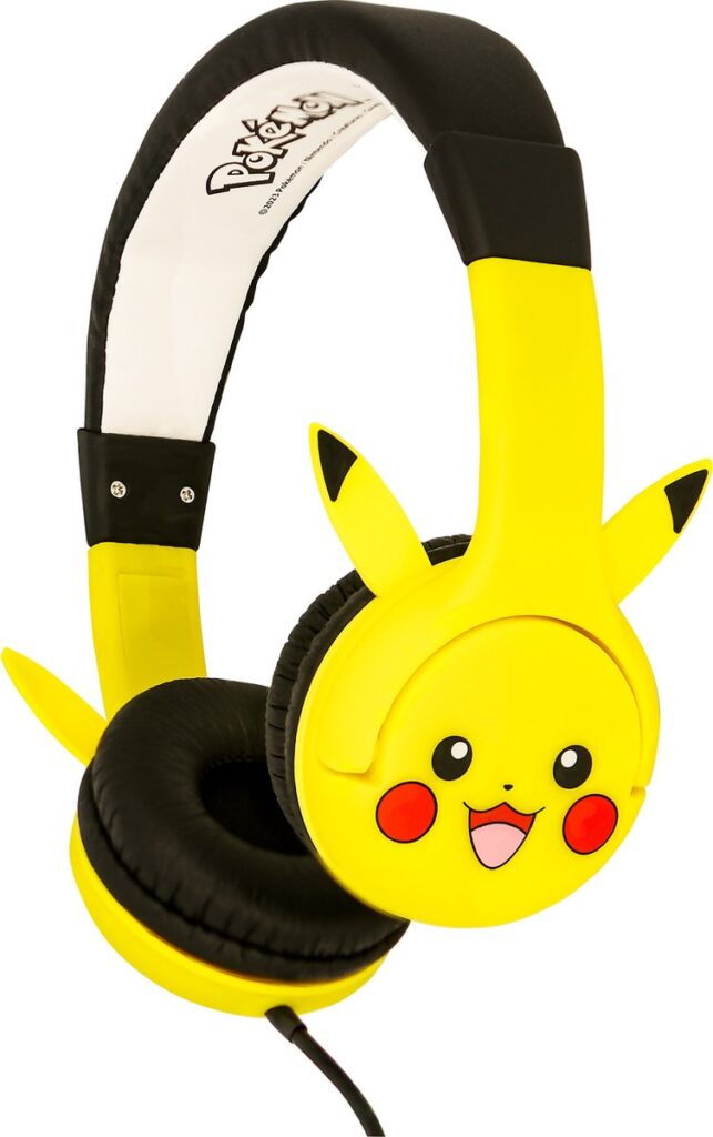 Pokémon - Pikachu - kinderkoptelefoon - met oortjes - volumebegrenzing - verstelbaar