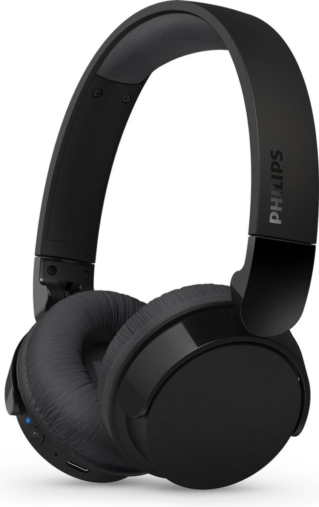 PHILIPS TAH3209BK Lightweight On Ear draadloze Bluetooth Headphones met Passive Noise Isolation - 25 uur afspeeltijd, natuurlijk geluid, heldere gesprekken, dynamische bass, 2 uur USB-laden - Zwart