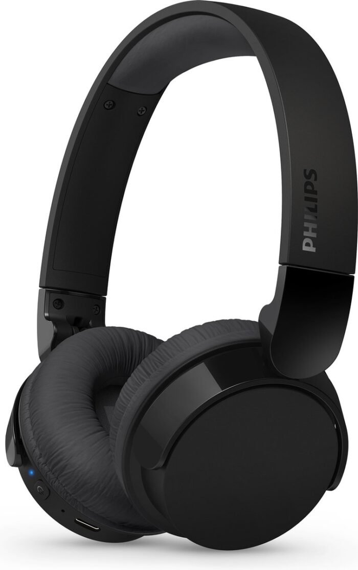 PHILIPS TAH3209BK Lightweight On Ear draadloze Bluetooth Headphones met Passive Noise Isolation - 25 uur afspeeltijd, natuurlijk geluid, heldere gesprekken, dynamische bass, 2 uur USB-laden - Zwart