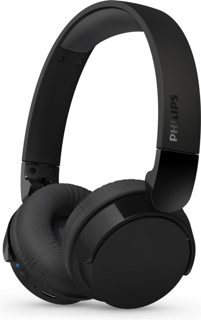 PHILIPS TAH4209 Lichtgewicht On Ear draadloze Bluetooth Headphones met Passive Noise Isolation - multipoint connectie - 55 uur afspeeltijd, natuurlijk geluid, heldere gesprekken, dynamische bass, 2 uur USB-laden - Zwart