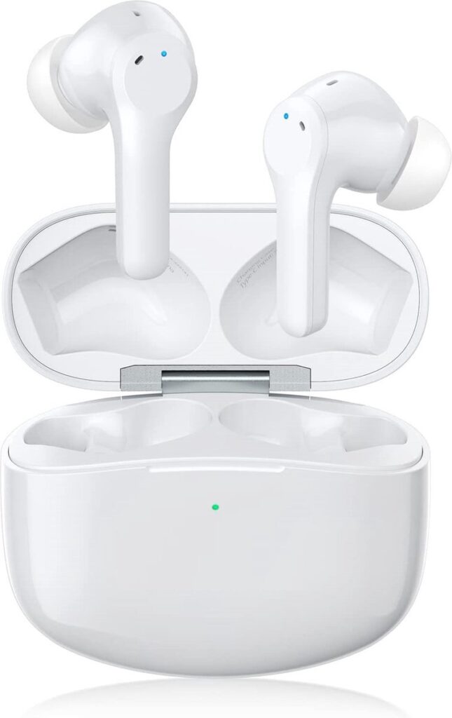 Draadloze Oordopjes – Draadloos Bluetooth Oortjes – In-Ear Headset – Active Noise Cancelling – Regen en Zweet Bestendig - Verbeterde versie - Wit