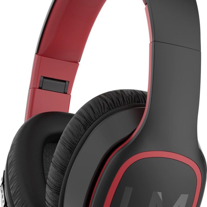 Louise&Mann Symphony Draadloze Over-Ear Koptelefoon - Bluetooth - met Microfoon - incl. Carry Case - Zwart/Rood